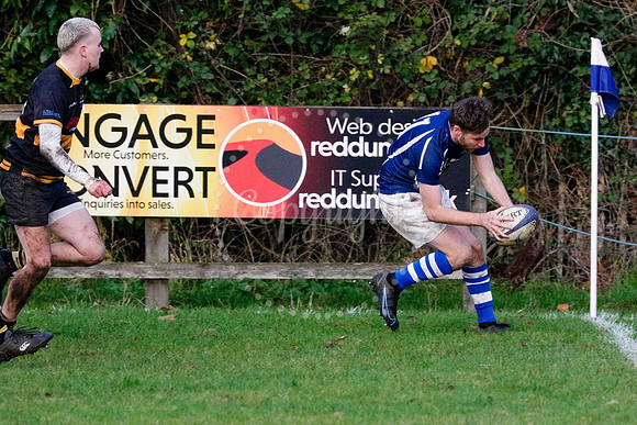 Rugby action from Diss II (Saracens) hosting Southwold II