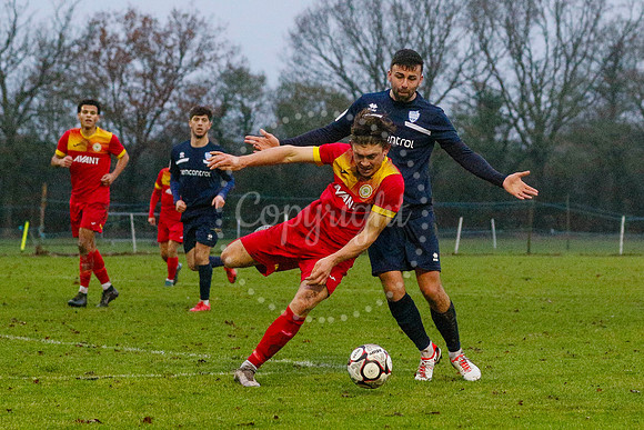 Football action from Walsham-le-Willows vs  Brantham Athletic in