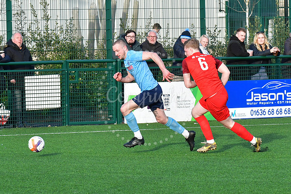 Newark Town v Sleaford Town football action