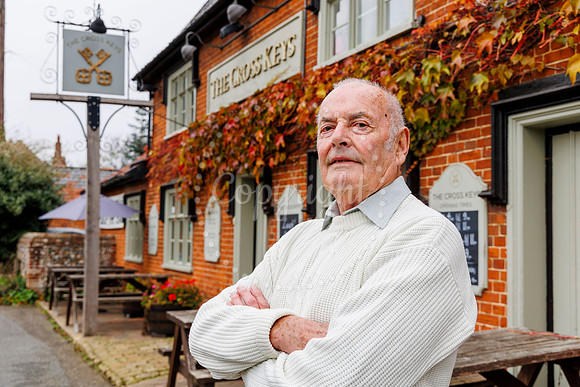 Brian Grover who used to live at the Cross Keys pub in Redgrave