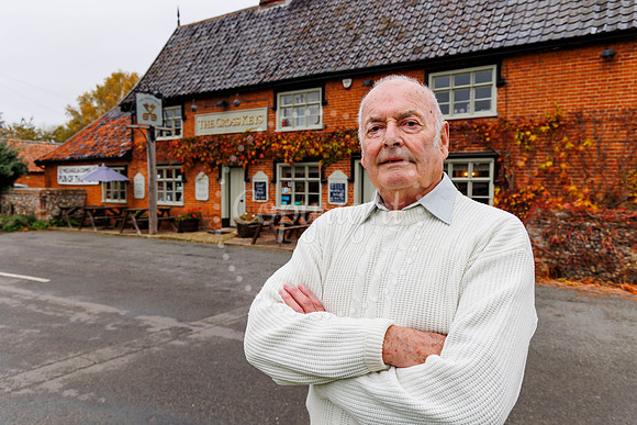 Brian Grover who used to live at the Cross Keys pub in Redgrave