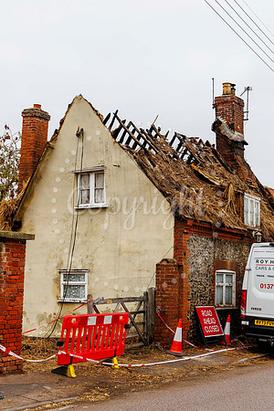Rickinghall thatched cottage in the village has been badly damag