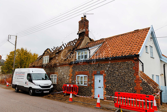 Rickinghall thatched cottage in the village has been badly damag