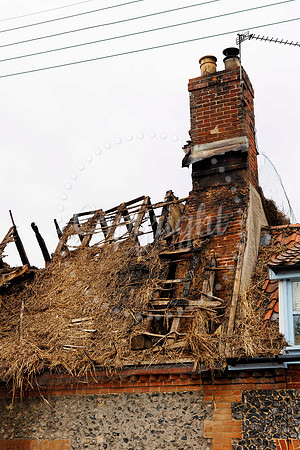 Rickinghall thatched cottage in the village has been badly damag