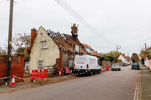 Rickinghall thatched cottage in the village has been badly damag