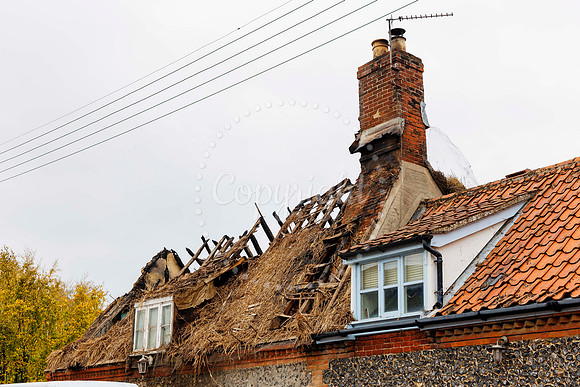 Rickinghall thatched cottage in the village has been badly damag