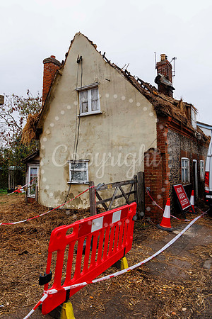 Rickinghall thatched cottage in the village has been badly damag