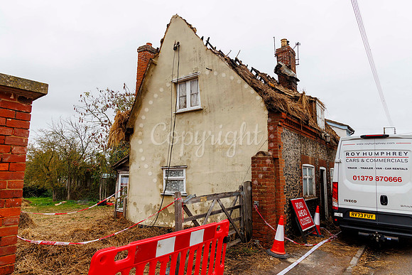 Rickinghall thatched cottage in the village has been badly damag