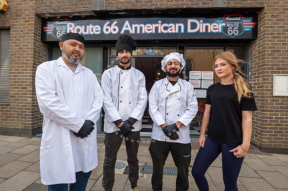 HE Route 66, 42 High Street, Haverhill.Route 66 American Diner