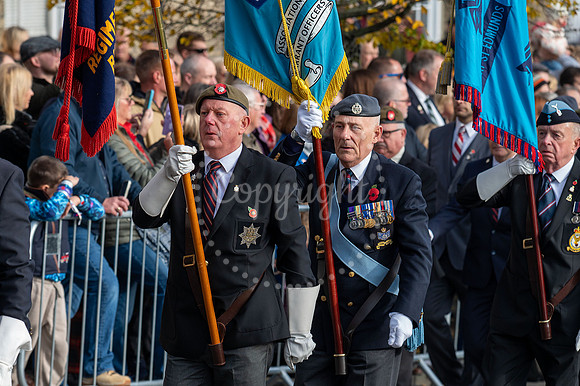 BFP War memorial, Angel Hill, Bury St Edmunds Remembrance Parad
