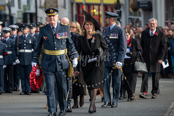 BFP War memorial, Angel Hill, Bury St Edmunds Remembrance Parad