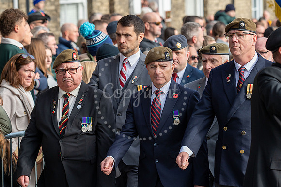 BFP War memorial, Angel Hill, Bury St Edmunds Remembrance Parad