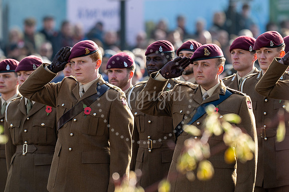 BFP War memorial, Angel Hill, Bury St Edmunds Remembrance Parad