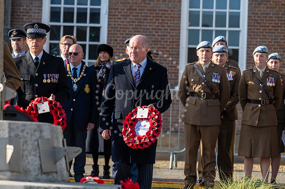 BFP War memorial, Angel Hill, Bury St Edmunds Remembrance Parad