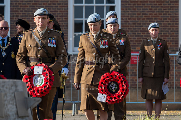 BFP War memorial, Angel Hill, Bury St Edmunds Remembrance Parad