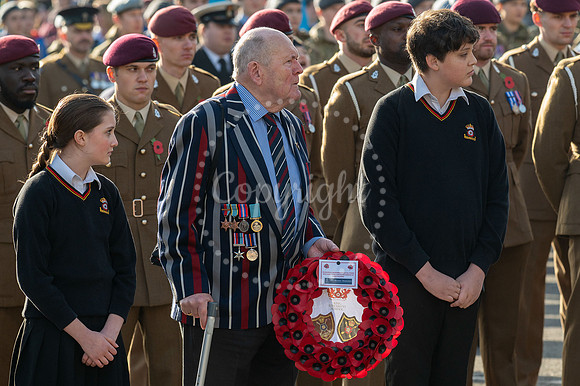 BFP War memorial, Angel Hill, Bury St Edmunds Remembrance Parad