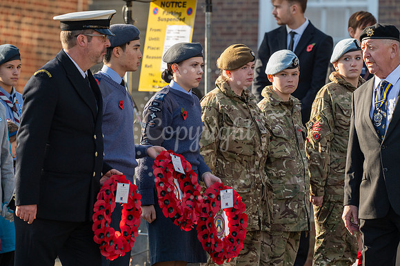 BFP War memorial, Angel Hill, Bury St Edmunds Remembrance Parad