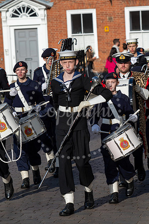 BFP War memorial, Angel Hill, Bury St Edmunds Remembrance Parad