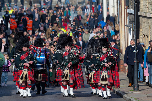 BFP War memorial, Angel Hill, Bury St Edmunds Remembrance Parad