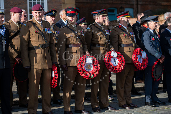 BFP War memorial, Angel Hill, Bury St Edmunds Remembrance Parad