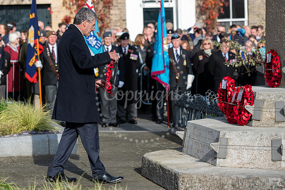 BFP War memorial, Angel Hill, Bury St Edmunds Remembrance Parad