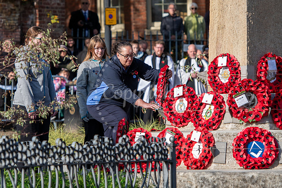 BFP War memorial, Angel Hill, Bury St Edmunds Remembrance Parad