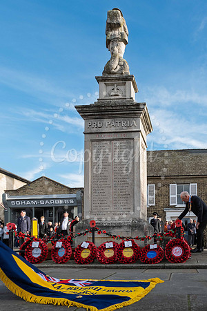 Remembrance Sunday in Soham, Cambridgeshire. UK.