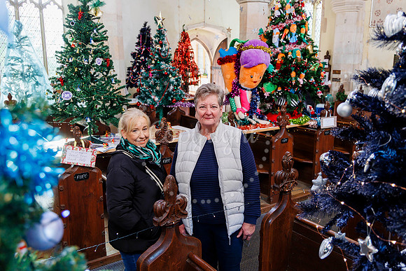 Christmas Tree Festival at St Andrew's Church in Weybread