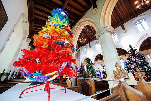 Christmas Tree Festival at St Andrew's Church in Weybread