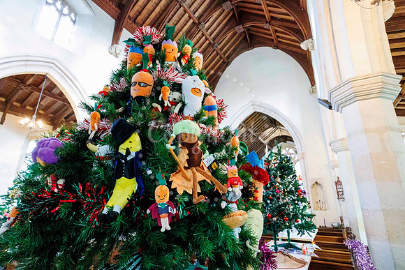 Christmas Tree Festival at St Andrew's Church in Weybread