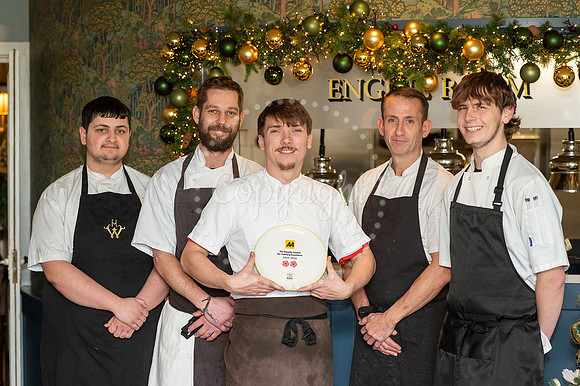 NJ Worlington Hall hotel, chefs celebrating their two AA rosette