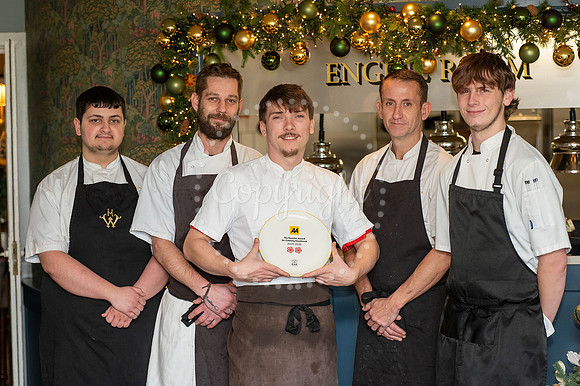 NJ Worlington Hall hotel, chefs celebrating their two AA rosette