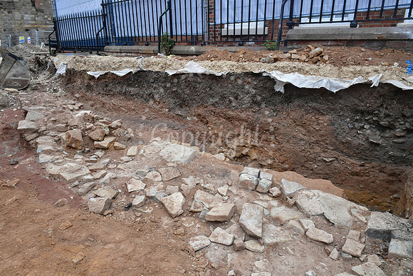 Archaeological dig at Newark Castle