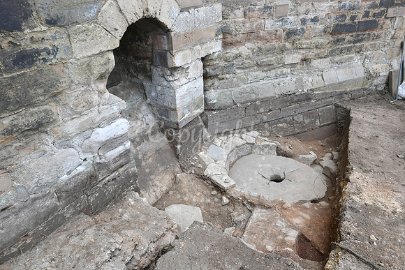 Archaeological dig at Newark Castle