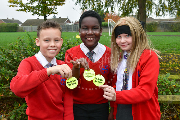 Be Bright Be Seen tags at Holy Trinity School