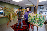 Pop-up art exhibition brings colour to an empty shop unit in Dis