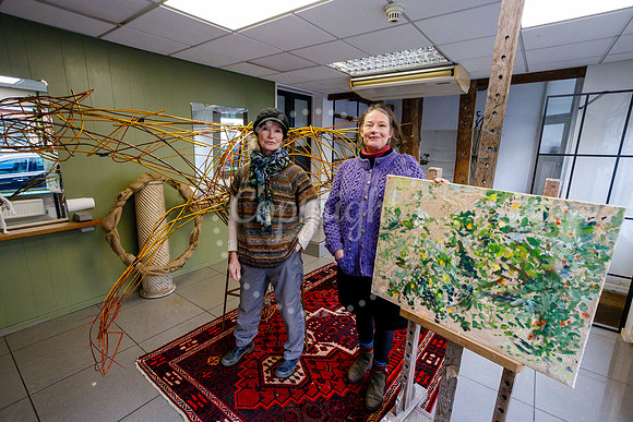 Pop-up art exhibition brings colour to an empty shop unit in Dis