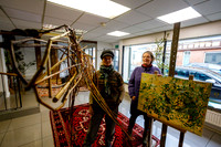 Pop-up art exhibition brings colour to an empty shop unit in Dis