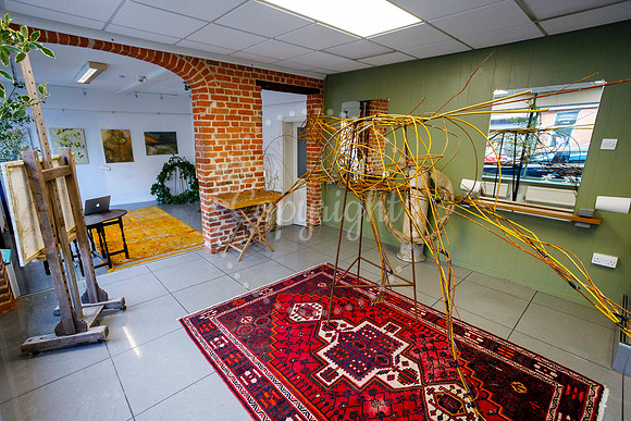 Pop-up art exhibition brings colour to an empty shop unit in Dis