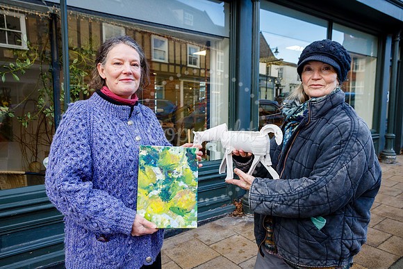 Pop-up art exhibition brings colour to an empty shop unit in Dis