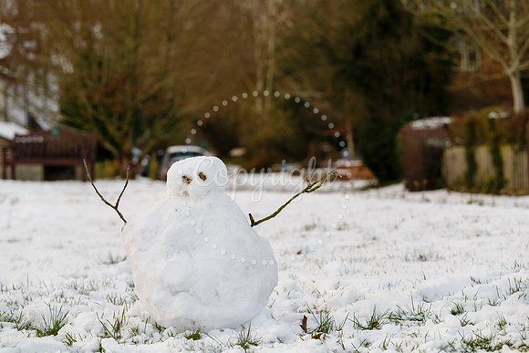 Snowfall in the Norfolk/Suffolk border village of Homersfield