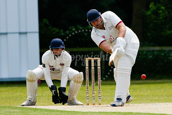 Cricket action from Garboldisham vs Sprowston