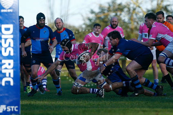 Rugby action from Diss v Fakenham