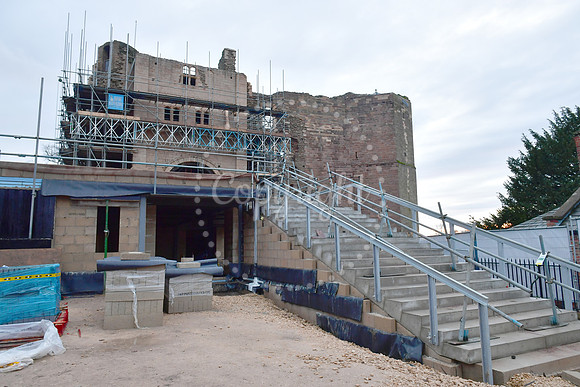 On-going work at Newark Castle