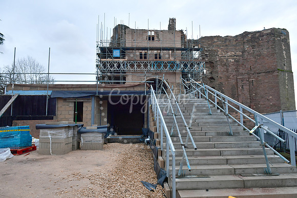 On-going work at Newark Castle