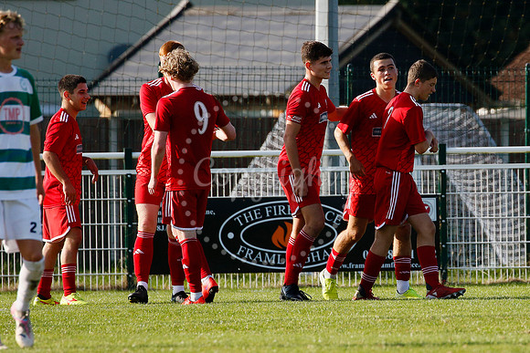 Football action from Framlingham Town vs Haverhill Borough