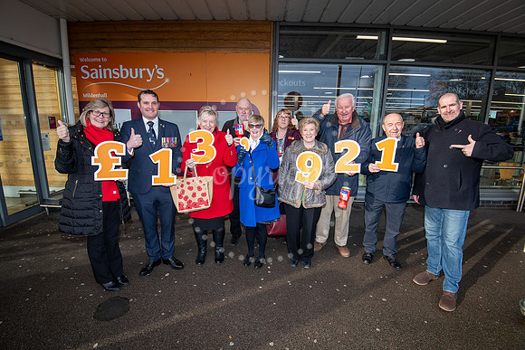 NJ Sainsbury’s MildenhallPoppy Appeal cheque presentation to