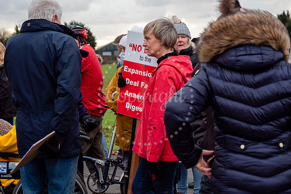 Residents of Bressingham are staging a protest outside AD plant