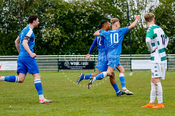 Football action from Framlingham Town versus Cornard United