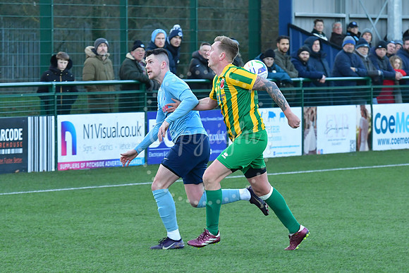 Newark Town (Blue) v Skegness Town football action